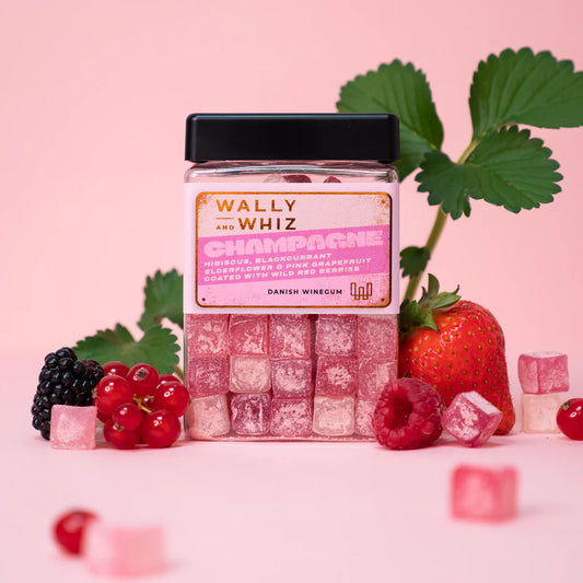 VINGUMMI - CHAMPAGNE - HANNAH GRANT -  BØTTE 240 G - WALLY AND WHIZ