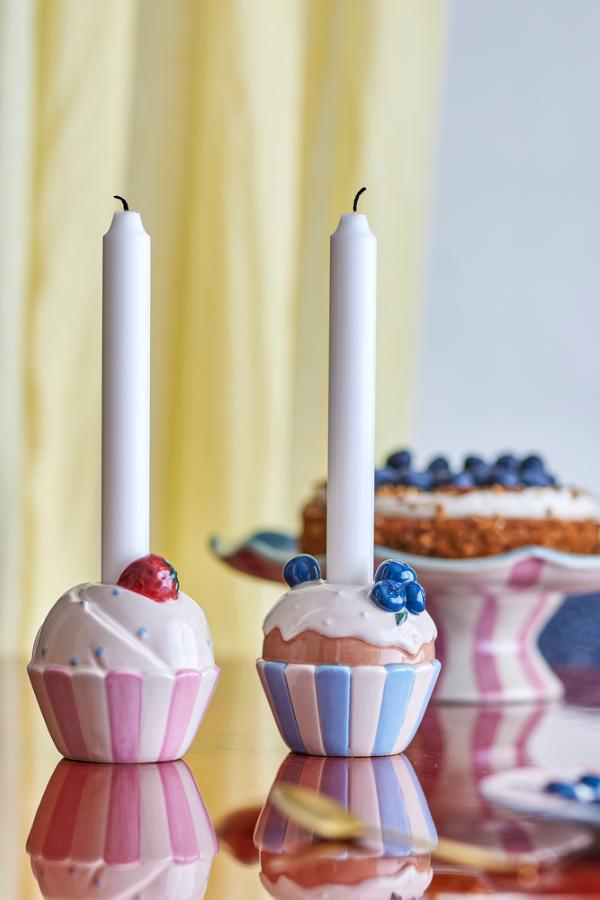 Chip Kage Lysestage -  Multifarvet - Stentøj