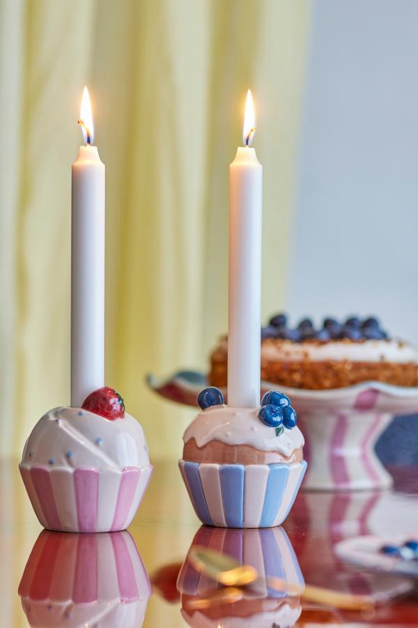 Chip Kage Lysestage -  Multifarvet - Stentøj