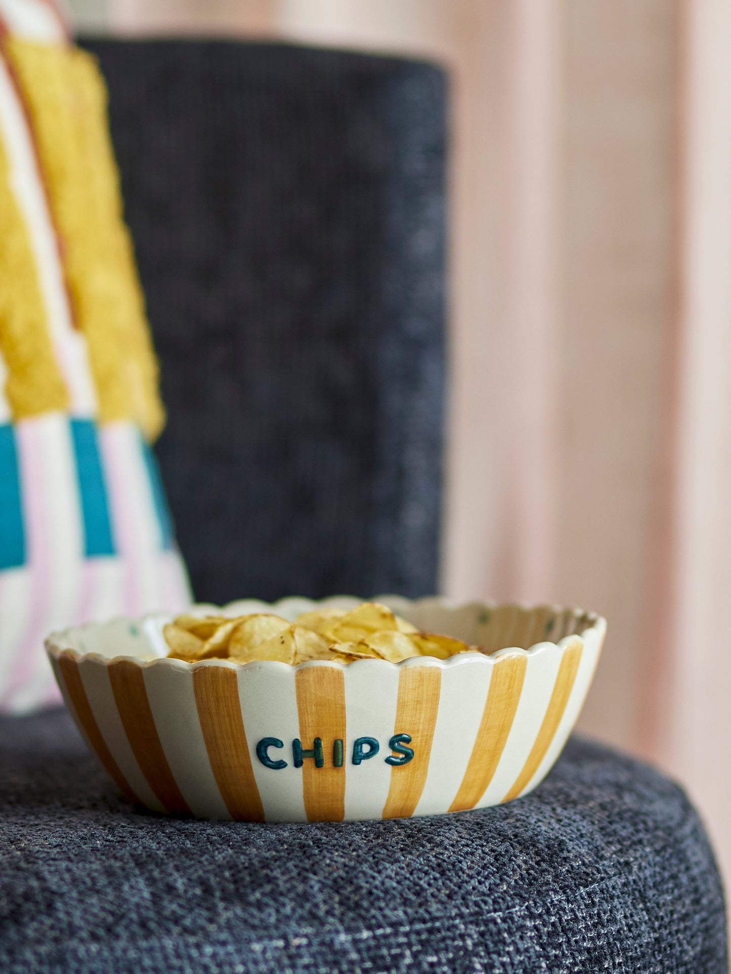 Chip Skål, Multifarvet, Stentøj