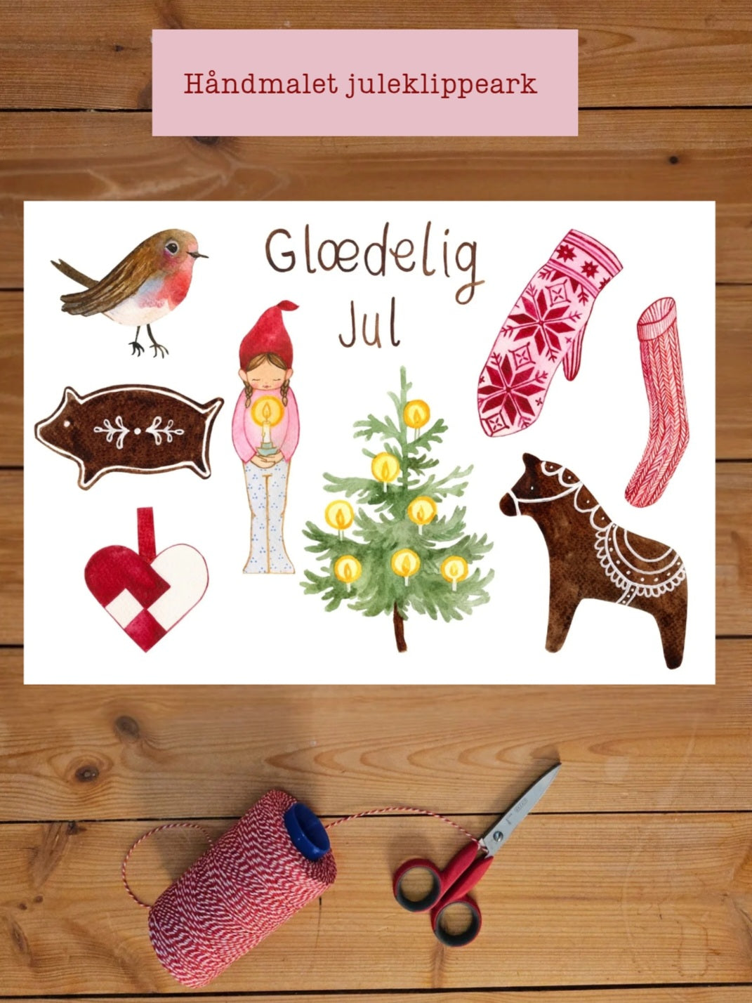 Guirlande - Klippeark - Rød