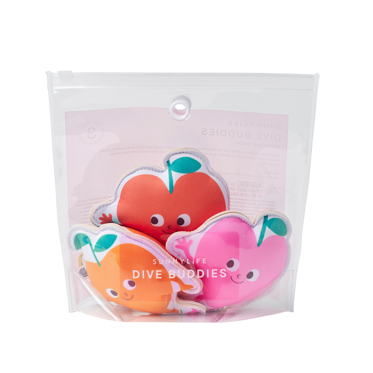 Dykke venner - Poppy the Peach - Multi - Sæt med 3