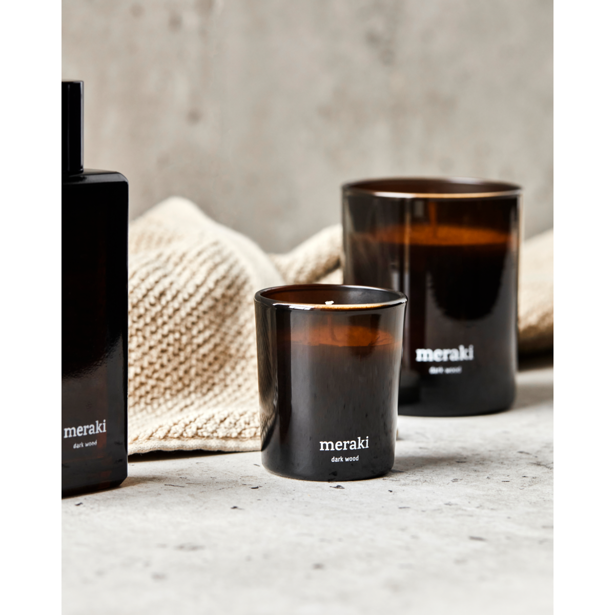 Meraki Duftlys, Dark wood 2 stk