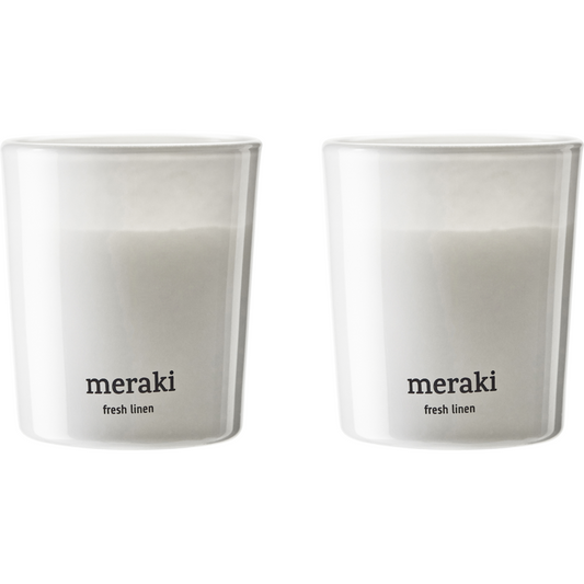 Meraki Duftlys, Fresh Linen 2 stk