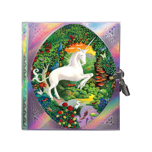 Dagbog med lås - Enhjørning