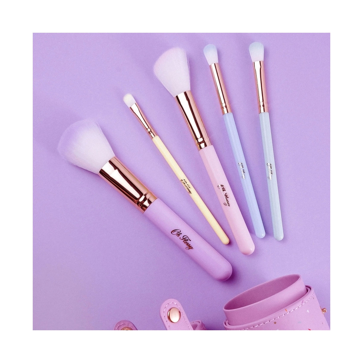 Oh Flossy - 5 stk Rainbow make-up børster