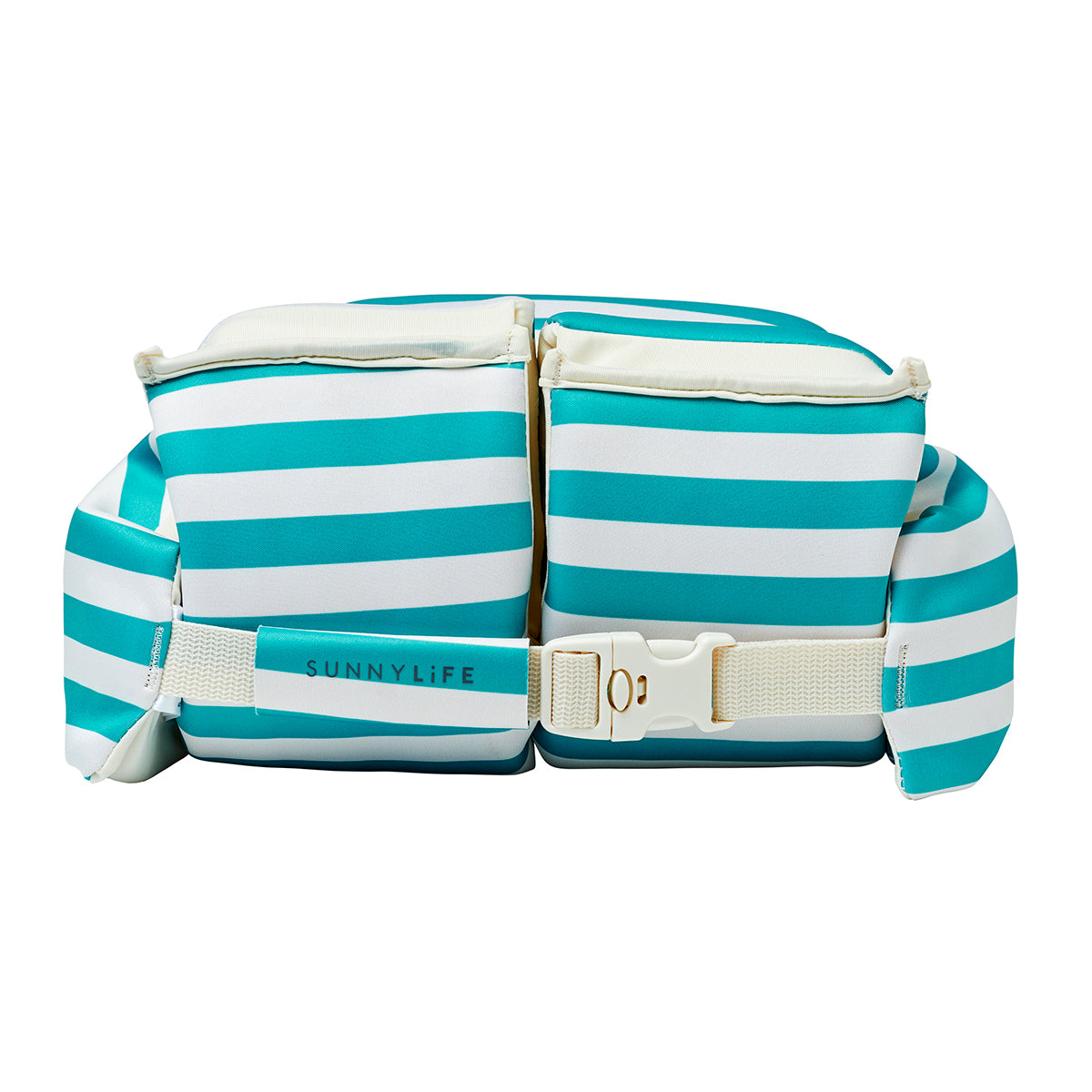 Svømmevest med vinger 3-6 - Poppy the Peach Green stripe