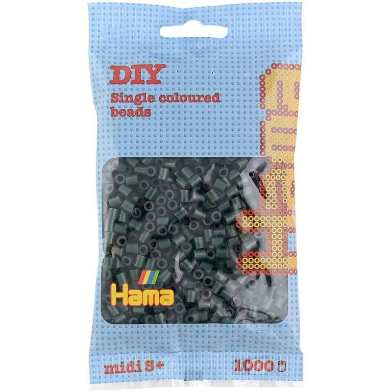 HAMA 28 mørkegrøn - midi perler 1000stk