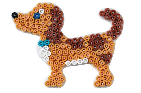 HAMA  perleplade midi - hund lille 7,5x9,5cm