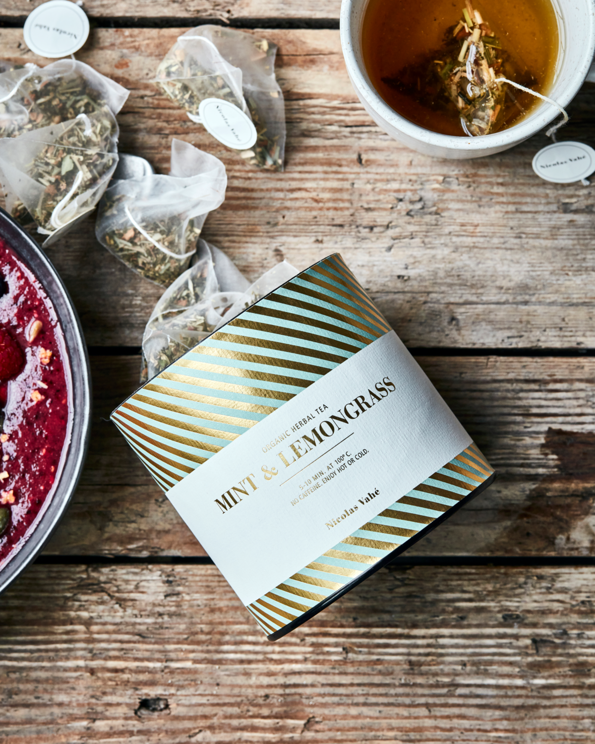 Herbal tea, organic, Mint & lemongrass, 30 g