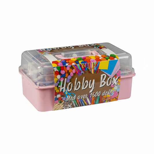 Hobby box pink med ca. 1500 dele ass.