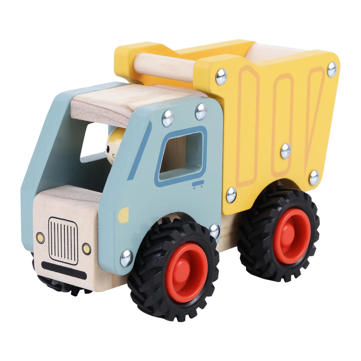 Lastbil med tip i træ