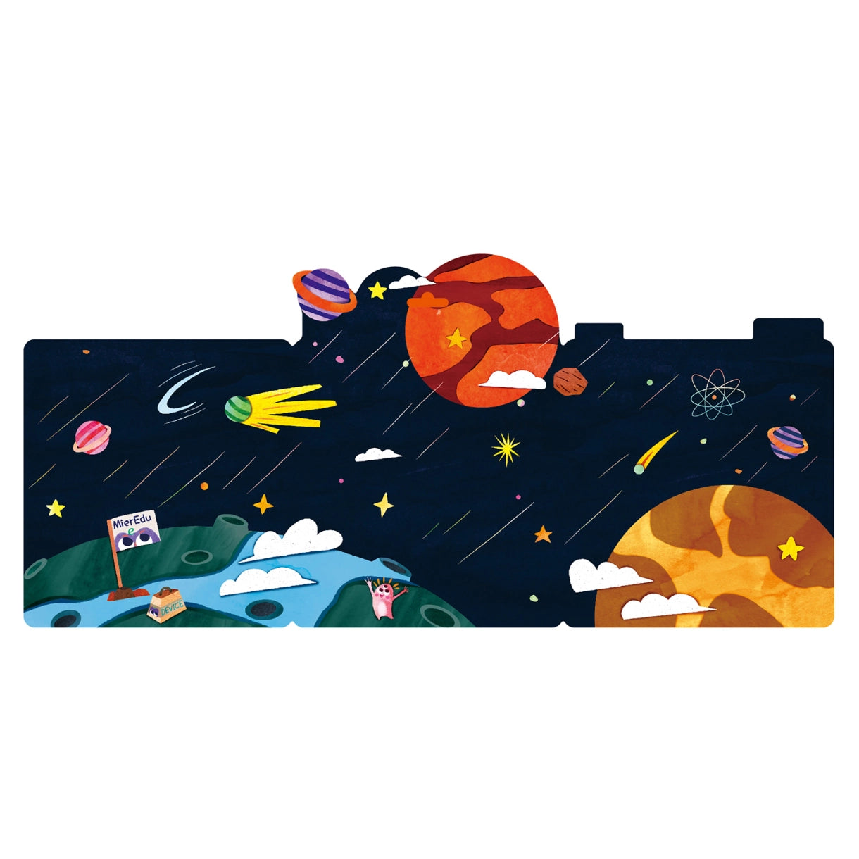 Jelly Stickers 38 stk - Flytbare - Astronaut