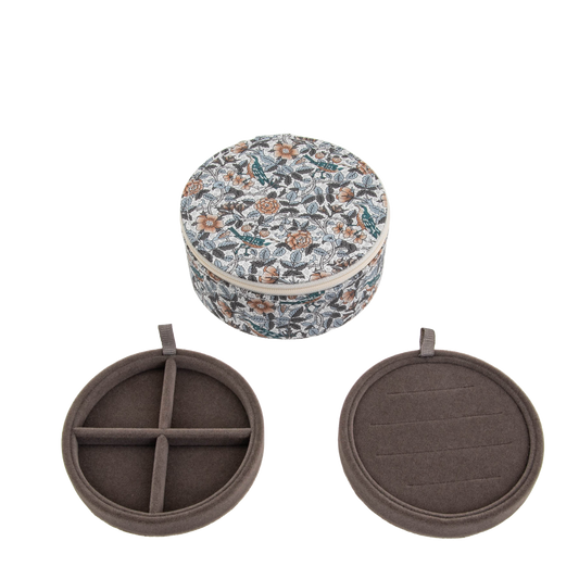 Rundt Smykkeskrin - Liberty Strawberry Tree Blue