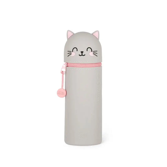 Kawaii Kitty Penalhus i Silikone | 2-i-1 Penalhus &amp; Penneholder