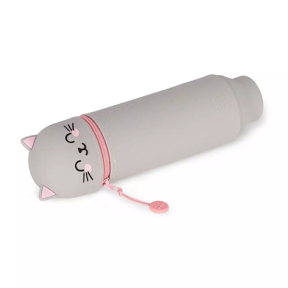 Kawaii Kitty Penalhus i Silikone | 2-i-1 Penalhus &amp; Penneholder