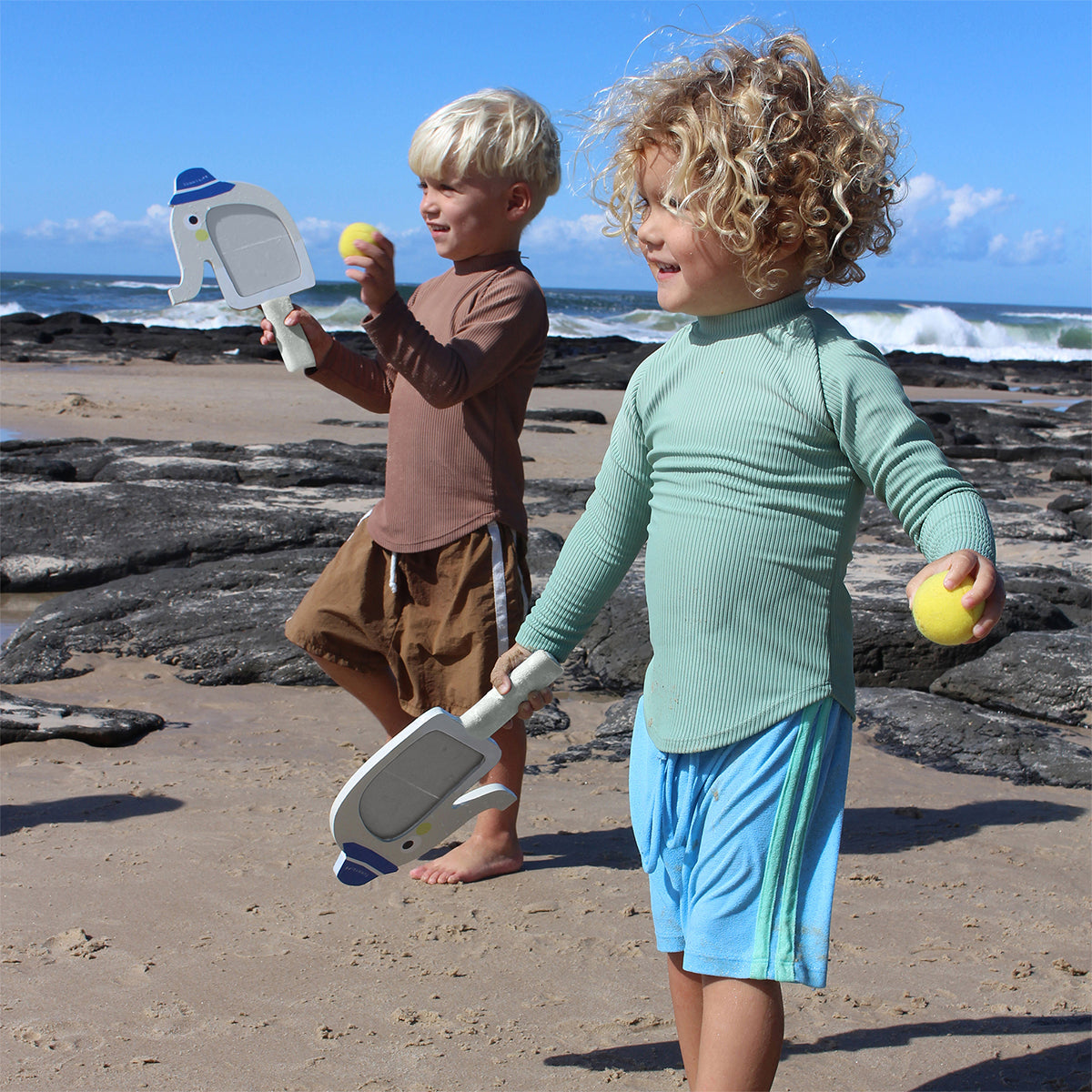 Kids Velcro Beach Bats - Eli the Elephant