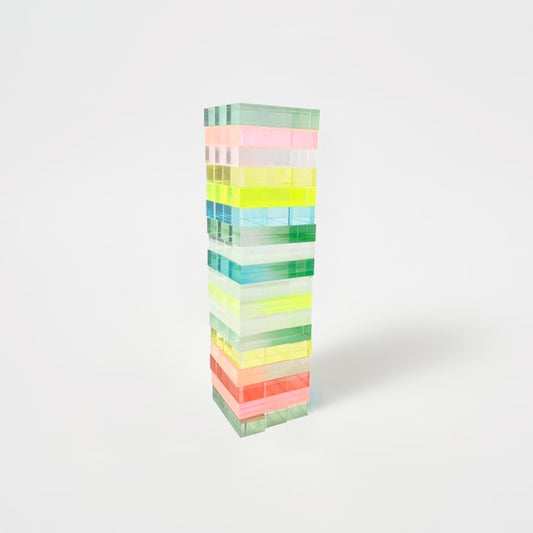 Klodsmajor Spil - Lucite Jumbling Tower Aurora Stor - SunnyLife