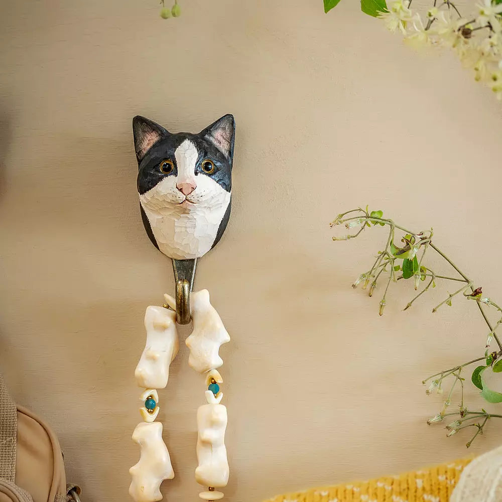 Knage - Sort og hvid  Kat - Træ