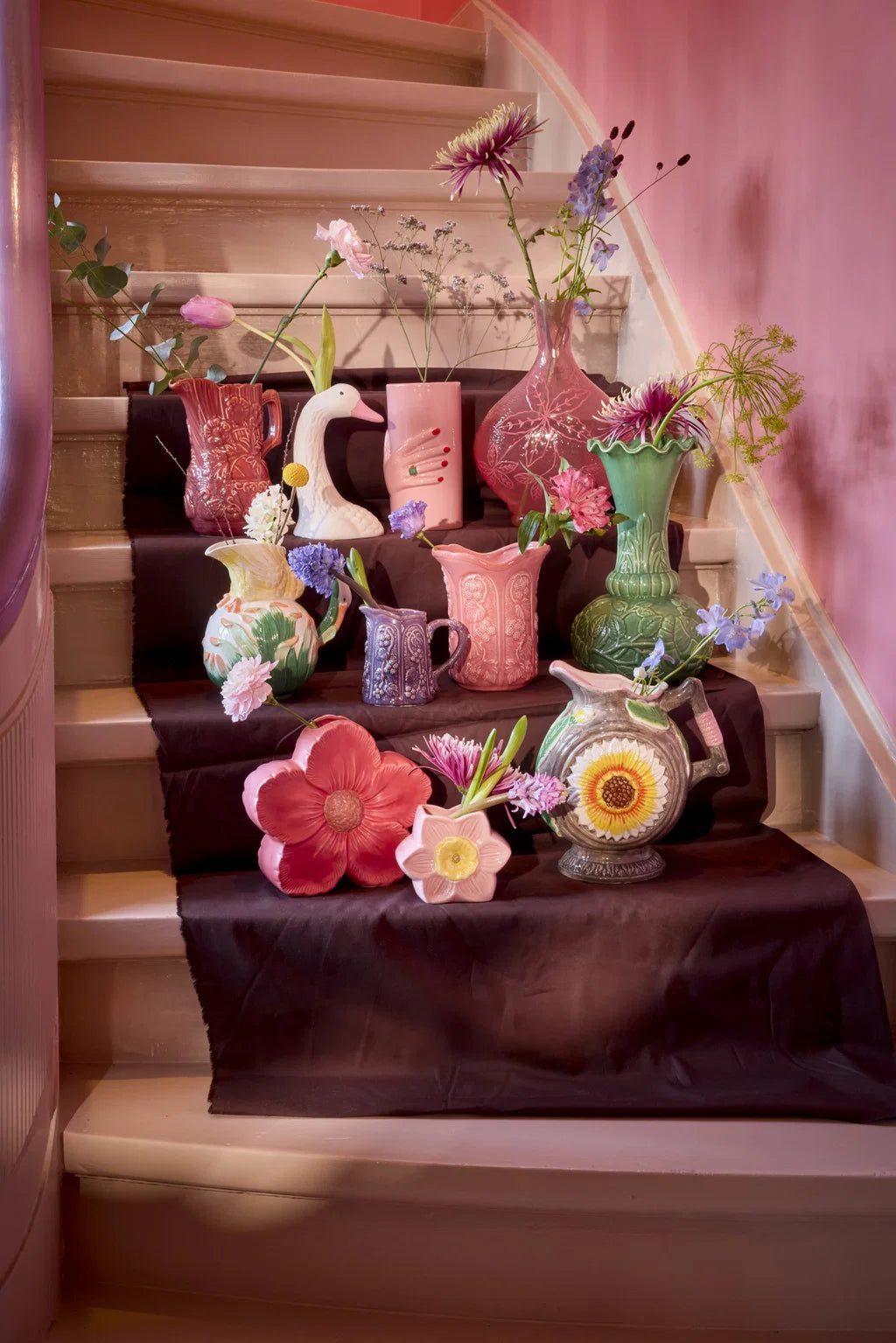Blomst Keramik Vase - Stor