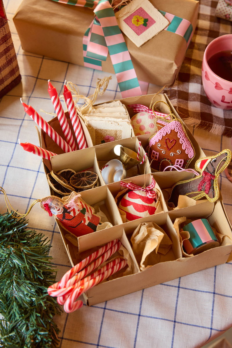 Vinglas Julepynt - Guld