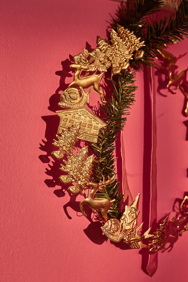 Jule Krans - Julepynt - Guld