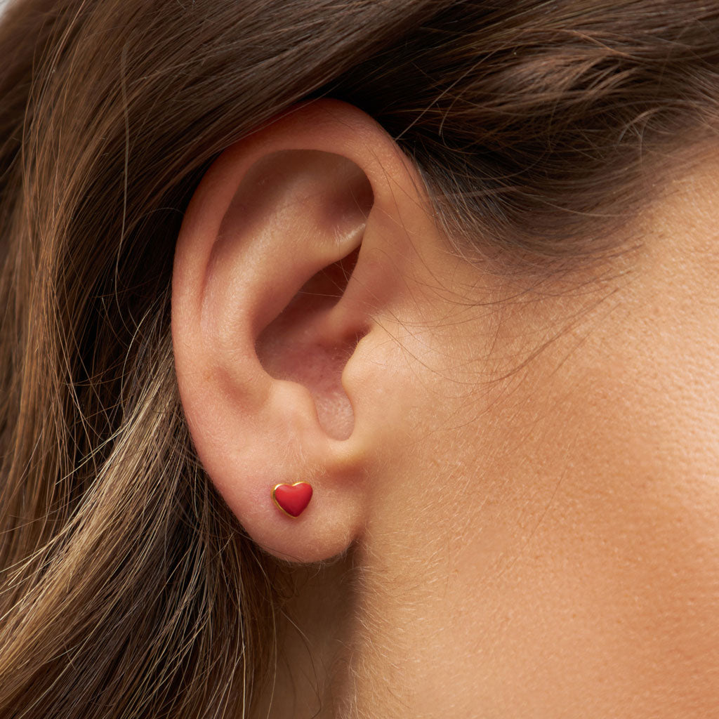 Ørestik - Love U earring - Passion Red