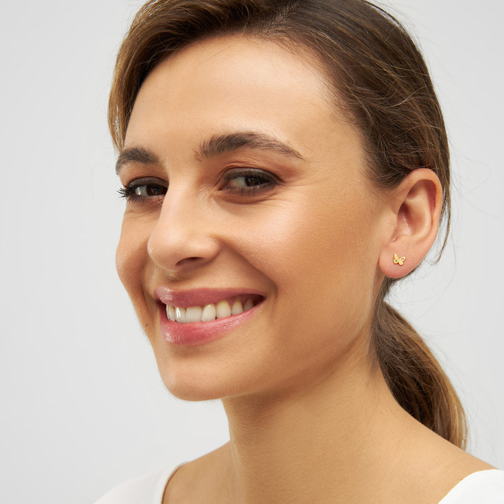 Ørestik - Butterfly earring - Gold
