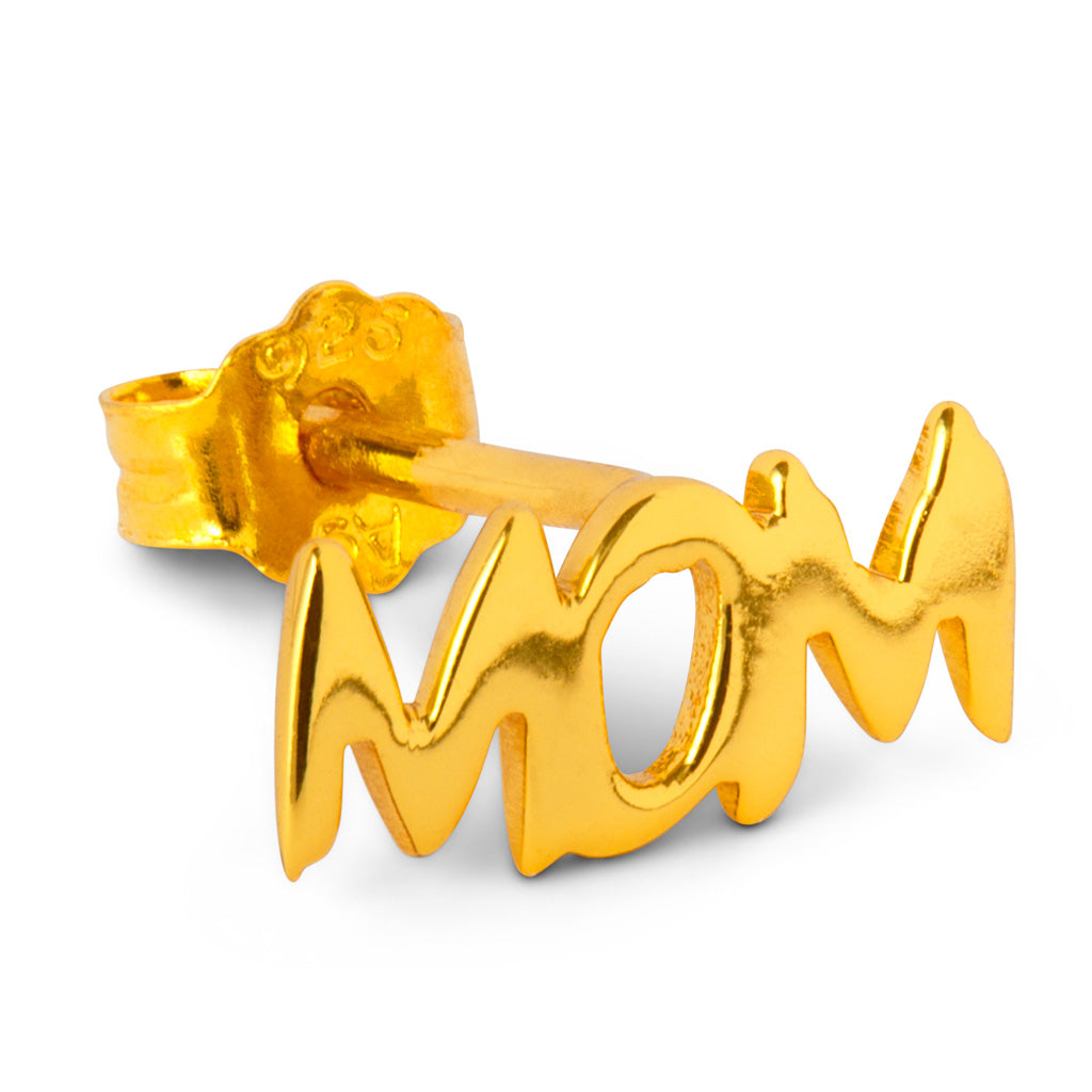 Ørestik - Word Mom earring  - Gold