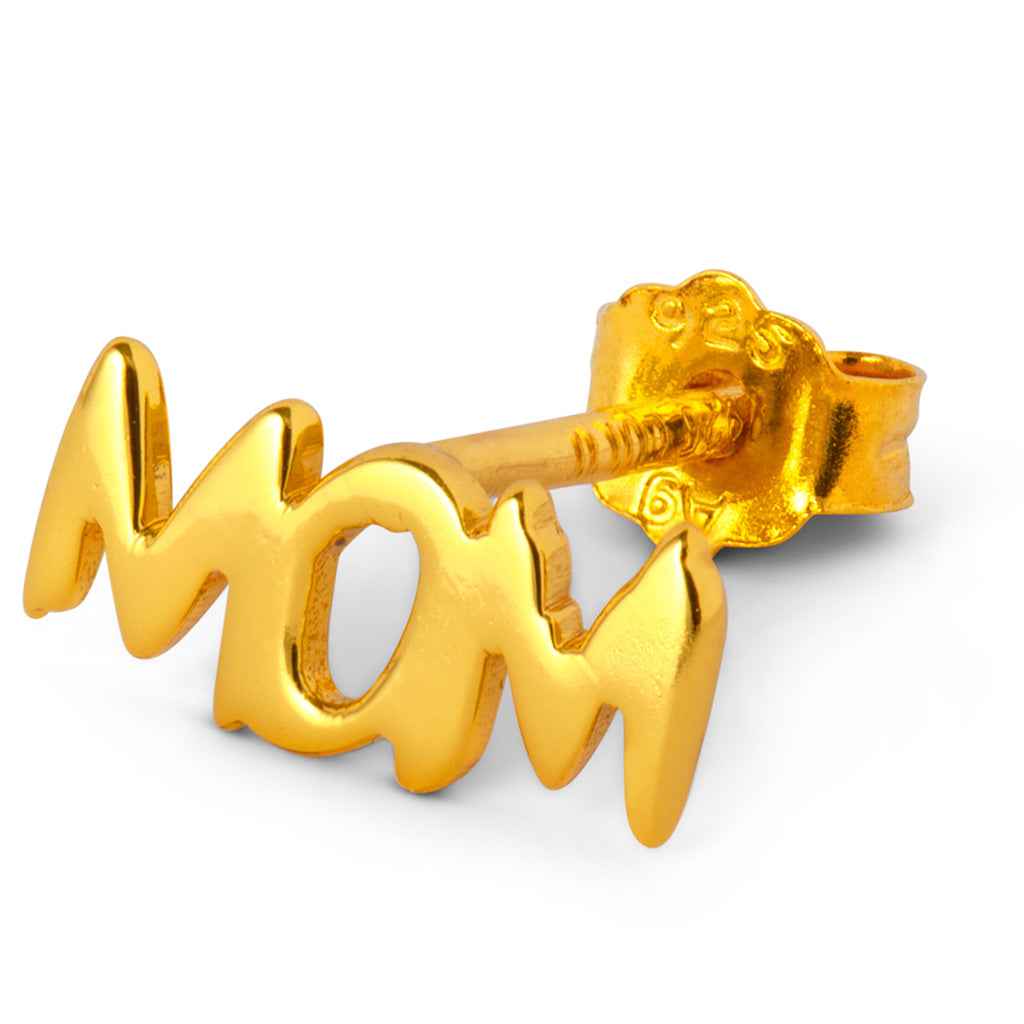 Ørestik - Word Mom earring  - Gold
