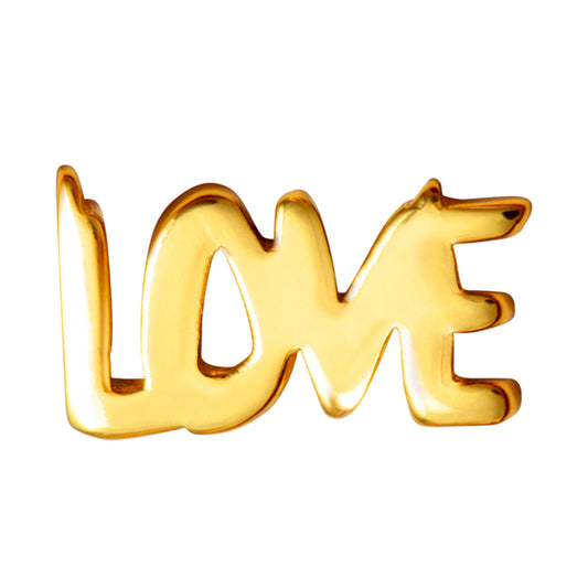 Ørestik - Word Love earring  - Gold