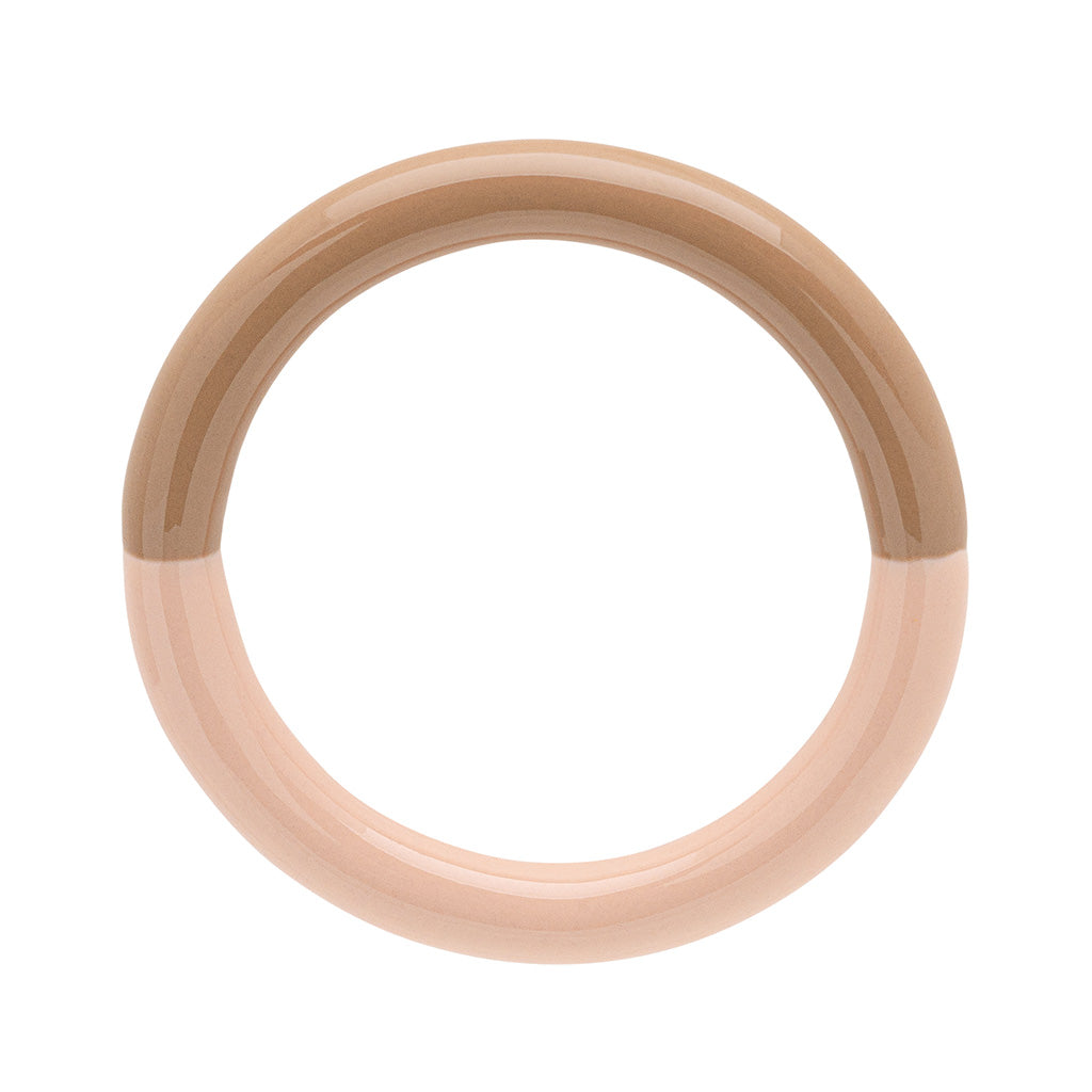 Fingering - Double Color Ring - Mocha Mousse - Dusty Peach