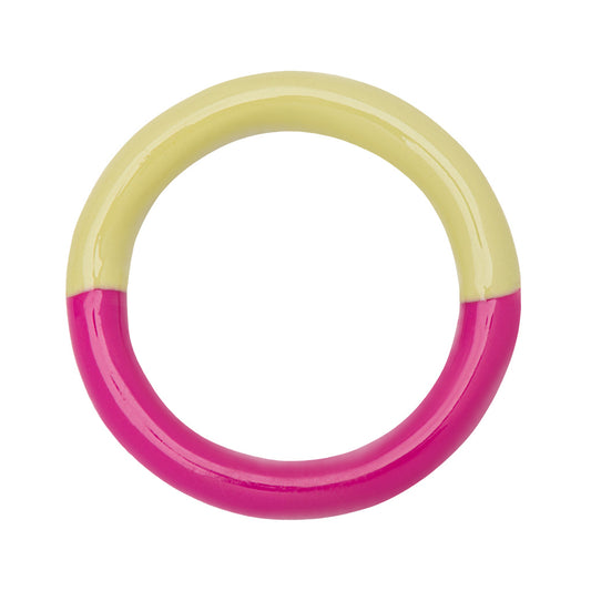 Fingering - Double Color Ring - Light Green - Plum/Silk Light Green