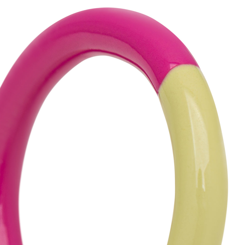 Fingering - Double Color Ring - Light Green - Plum/Silk Light Green