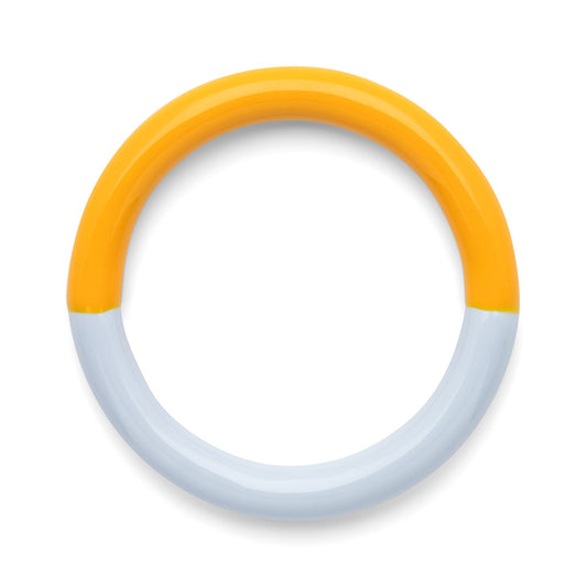 Fingering - Double Color Ring - Light Green - Skyride Blue/Sunflower