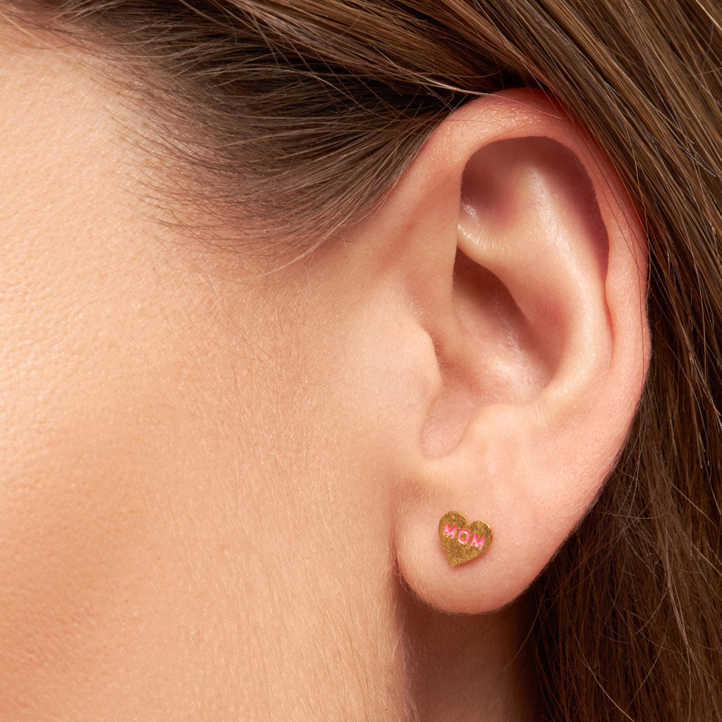 Ørestik - Heart Mom earring - Gold