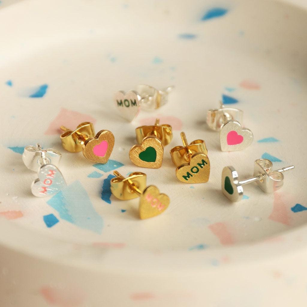 Ørestik - Heart Mom earring - Gold