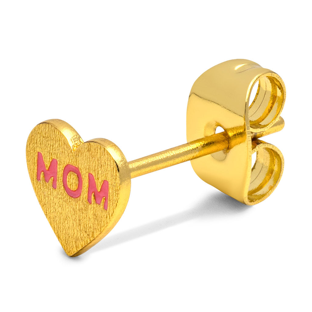 Ørestik - Heart Mom earring - Gold