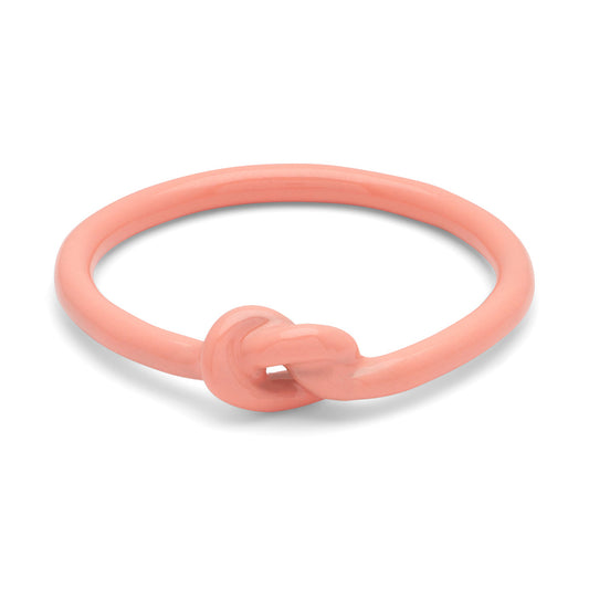 Fingering - Love Knot Ring - Burnt Coral