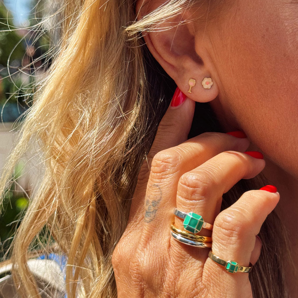 Ørestik - Friday Rosé earring - Gold