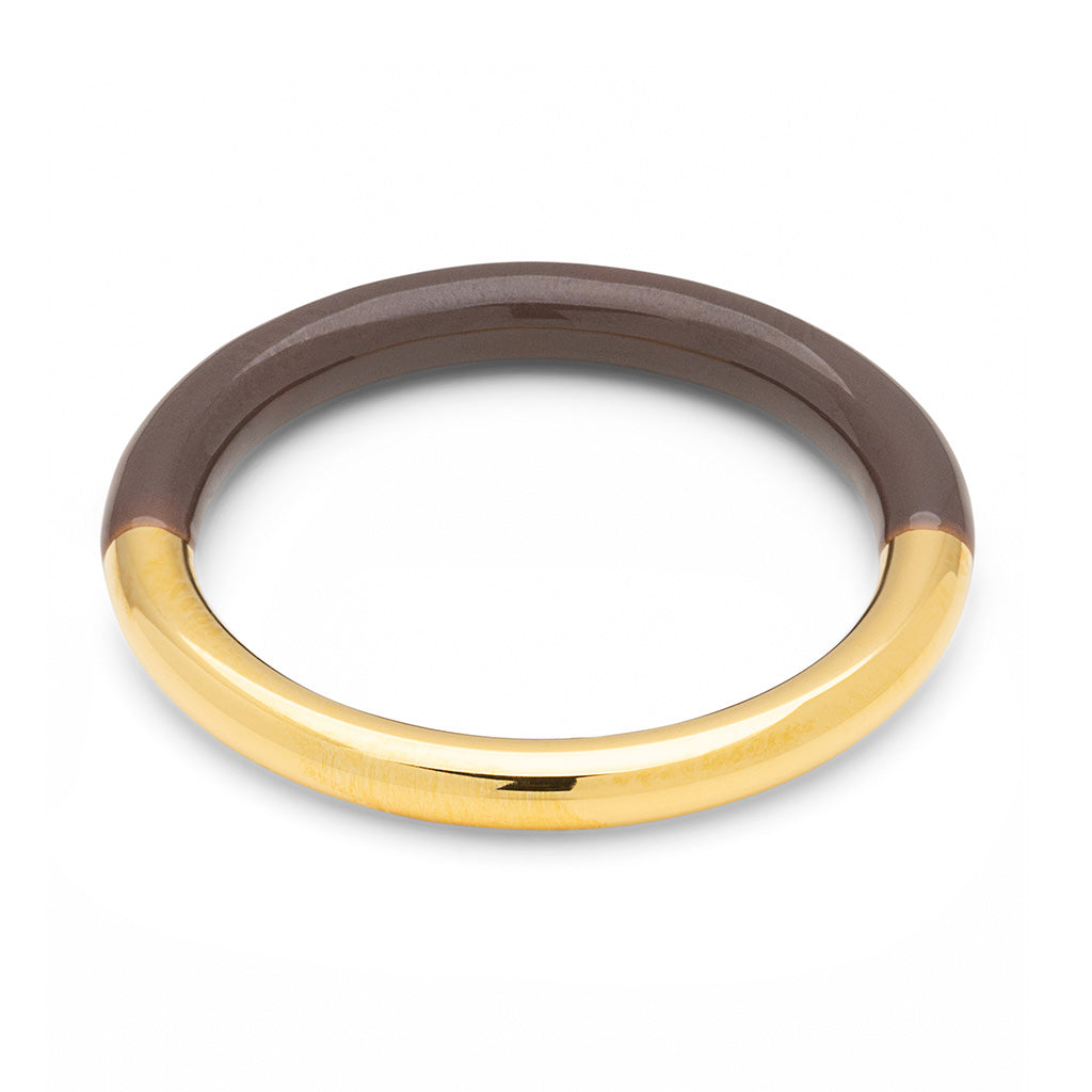 Fingering - Double Color Ring Gold - forgyldt Gold/Cocoa Powder