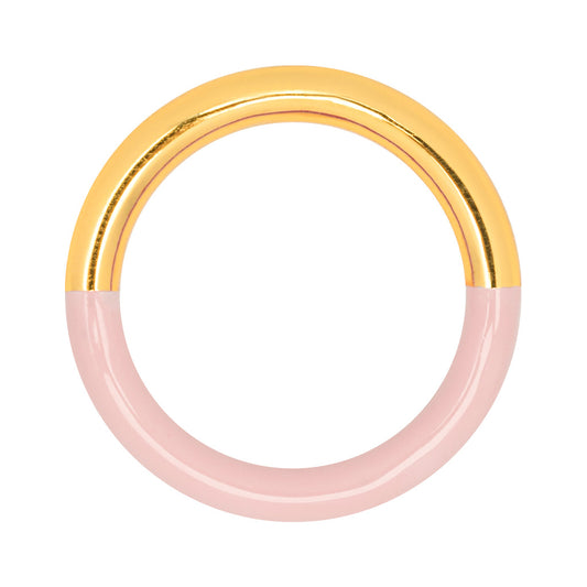 Fingering - Double Color Ring Gold - forgyldt Gold/Gold/Silk Light Pink
