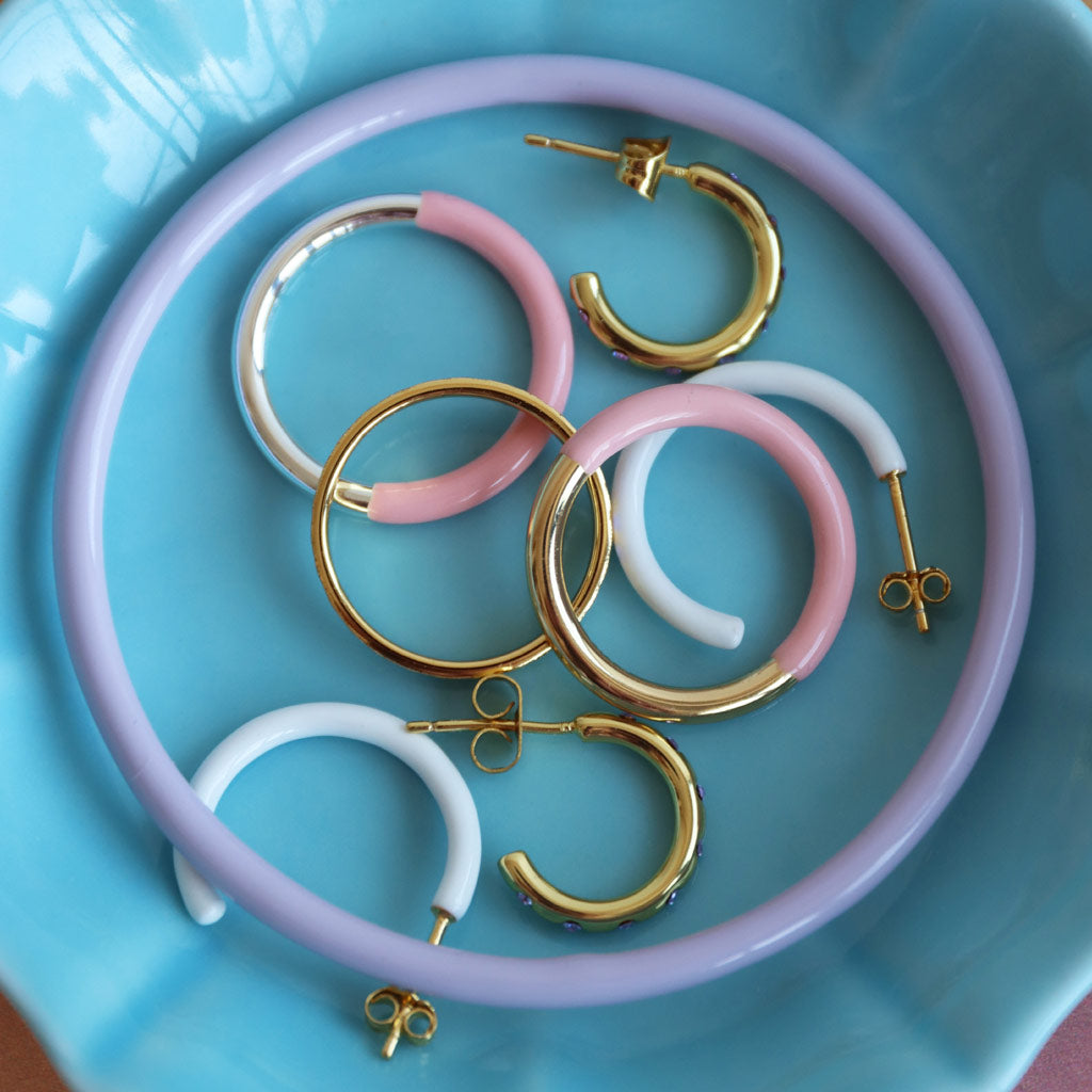 Fingering - Double Color Ring Gold - forgyldt Gold/Gold/Silk Light Pink