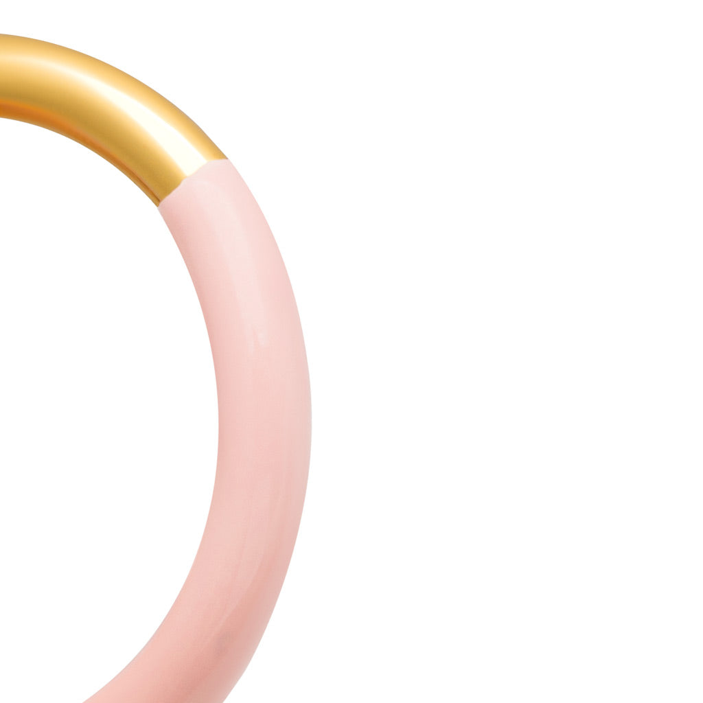 Fingering - Double Color Ring Gold - forgyldt Gold/Gold/Silk Light Pink