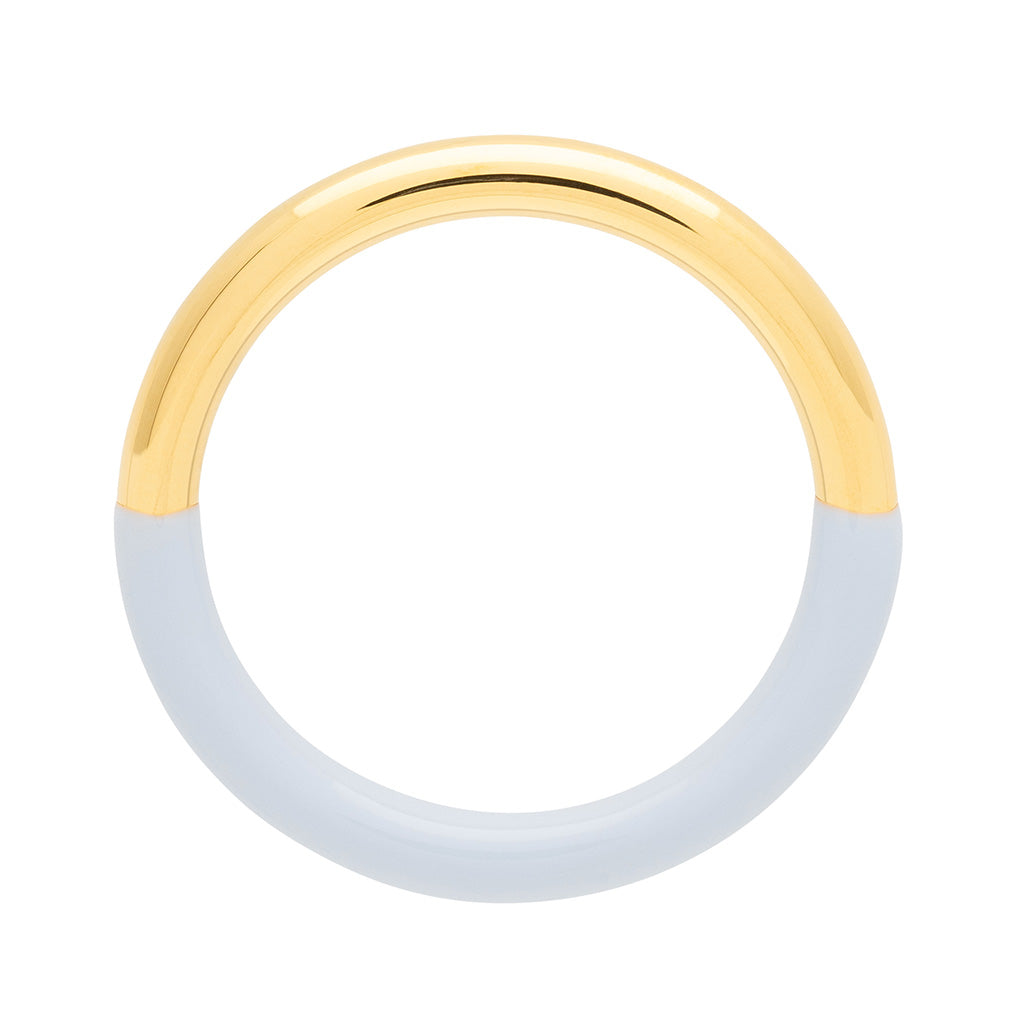 Fingering - Double Color Ring Gold - forgyldt Gold/Skyride Blue