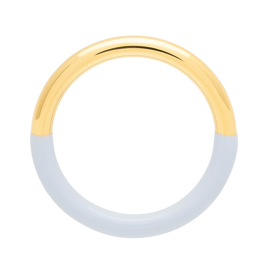 Fingering - Double Color Ring Gold - forgyldt Gold/Skyride Blue