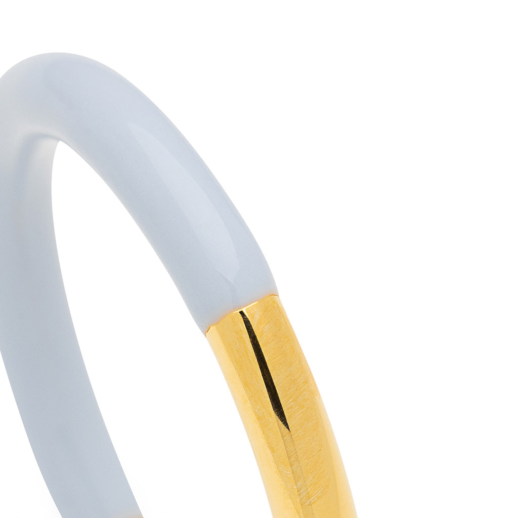 Fingering - Double Color Ring Gold - forgyldt Gold/Skyride Blue