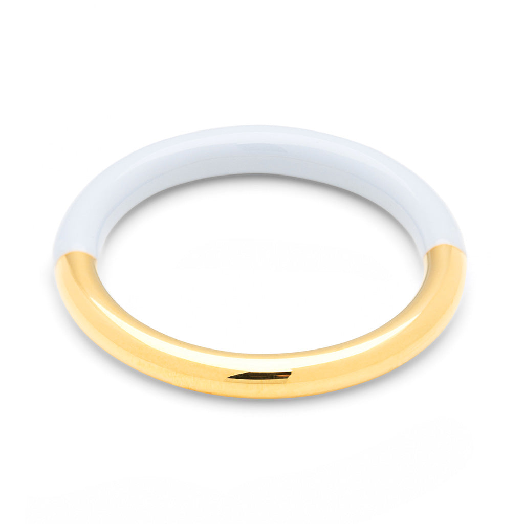 Fingering - Double Color Ring Gold - forgyldt Gold/Skyride Blue
