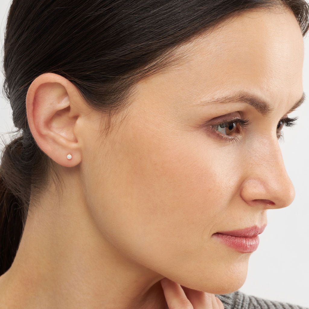 Ørestik - Color Ball Stone earring - Gold