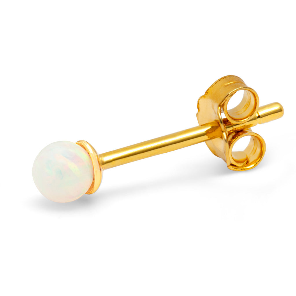 Ørestik - Color Ball Stone earring - Gold